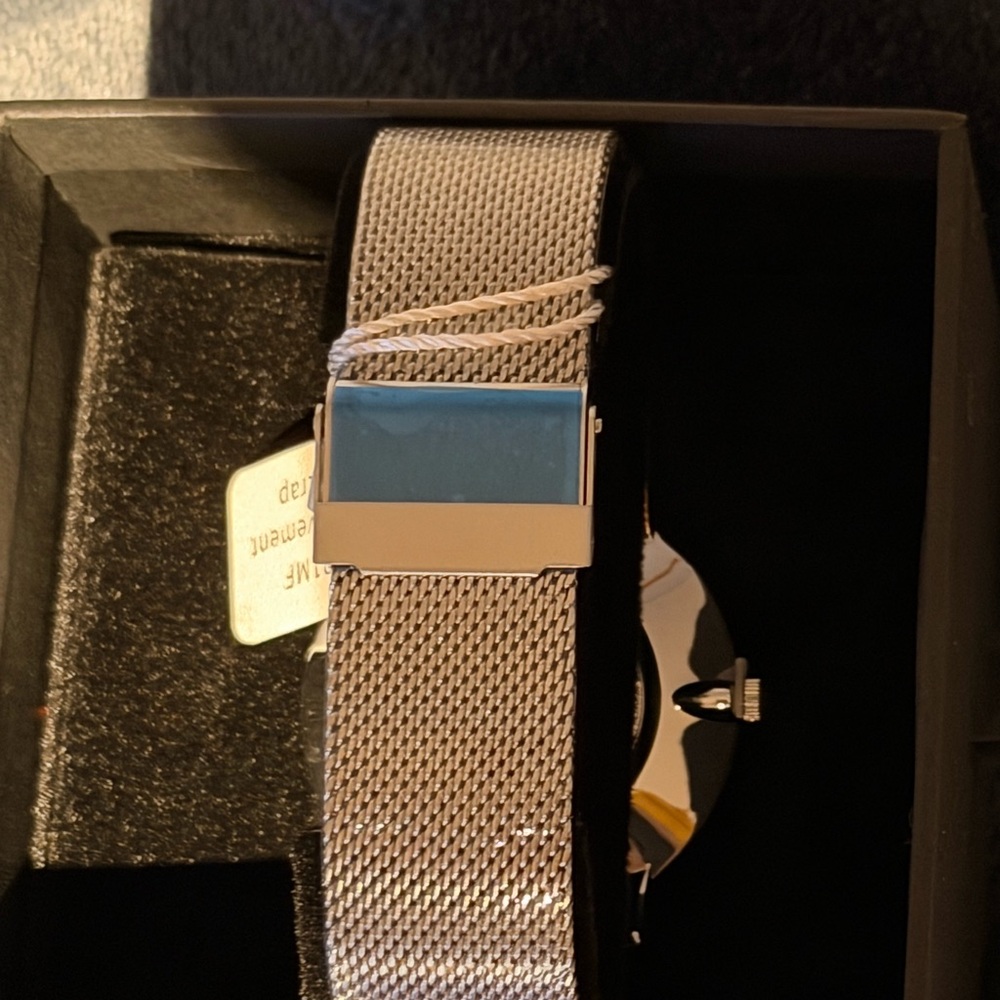 Nine West Men's Watch with Black Dial and Silver Band - Picture 3 of 4